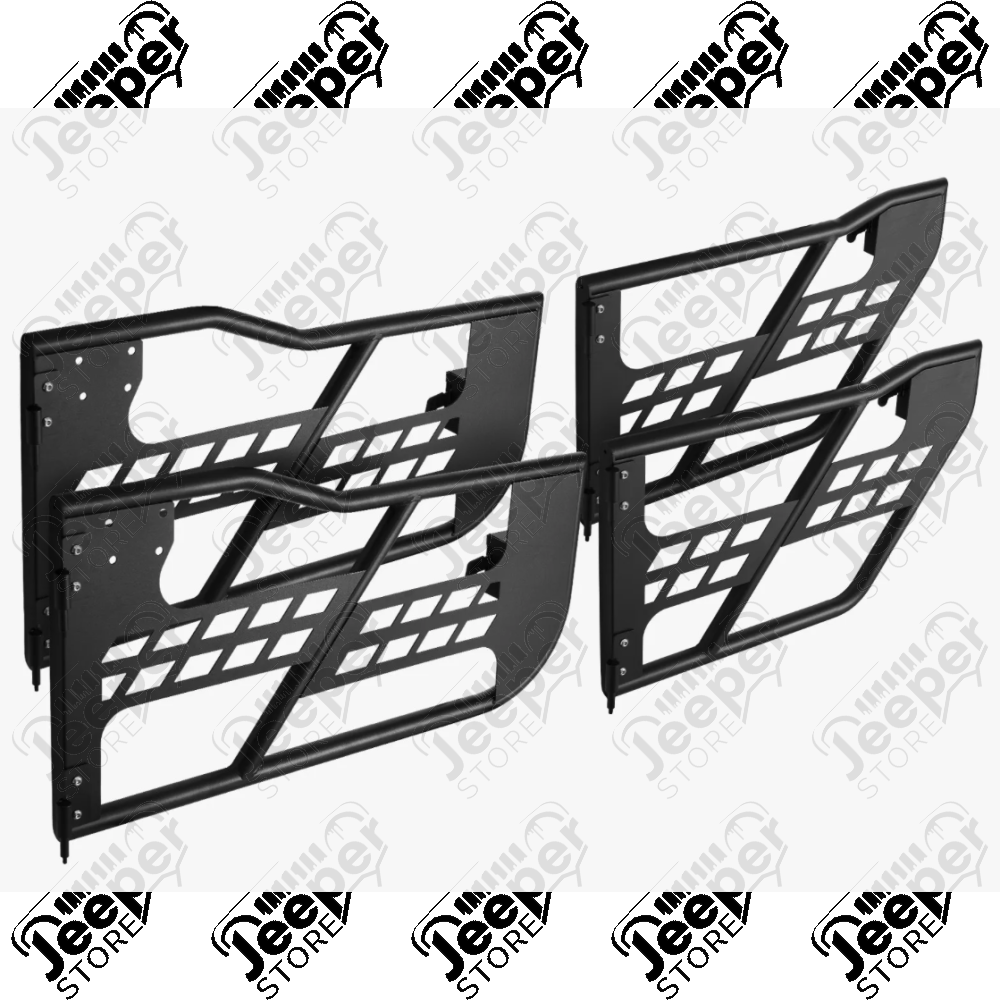 Kit de 4 demi portes tubulaires en acier sans rétroviseurs pour Jeep Wrangler JL Unlimited