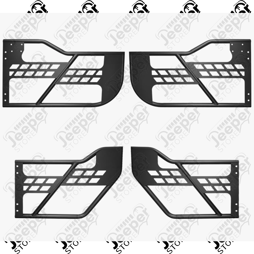 Kit de 4 demi portes tubulaires en acier sans rétroviseurs pour Jeep Wrangler JL Unlimited