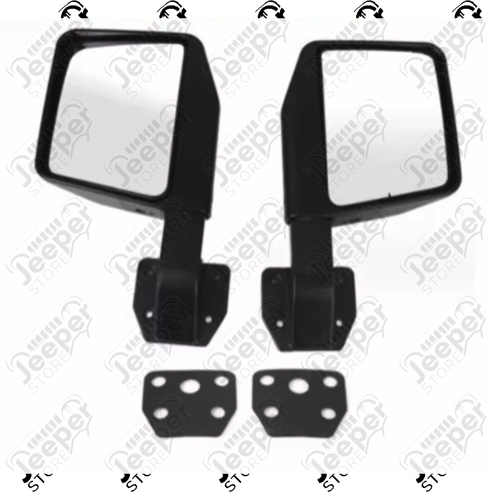 Kit de 2 rétroviseurs noir pour Jeep Wrangler JK, JL, Gladiator JT
