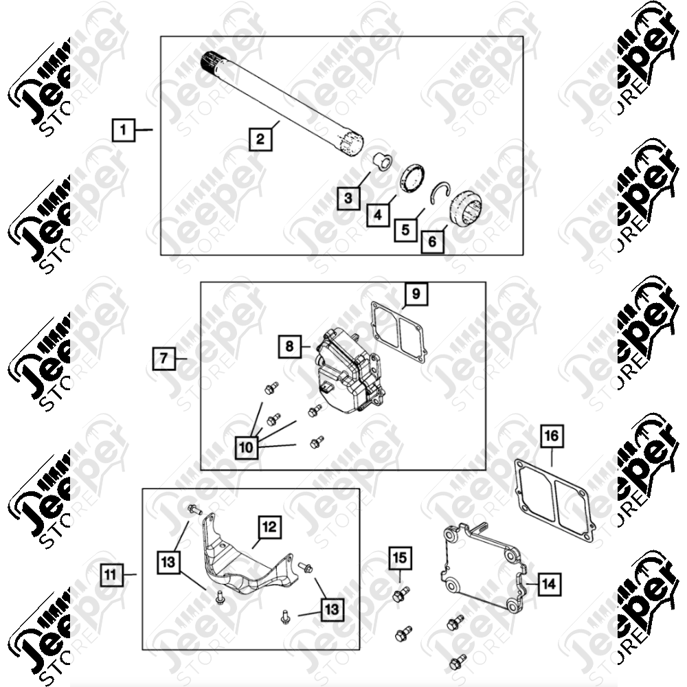 Protection pont moteur électrique d'arbre avant droit Jeep Gladiator JT - 0189.35 / 68388887AA / 68388887