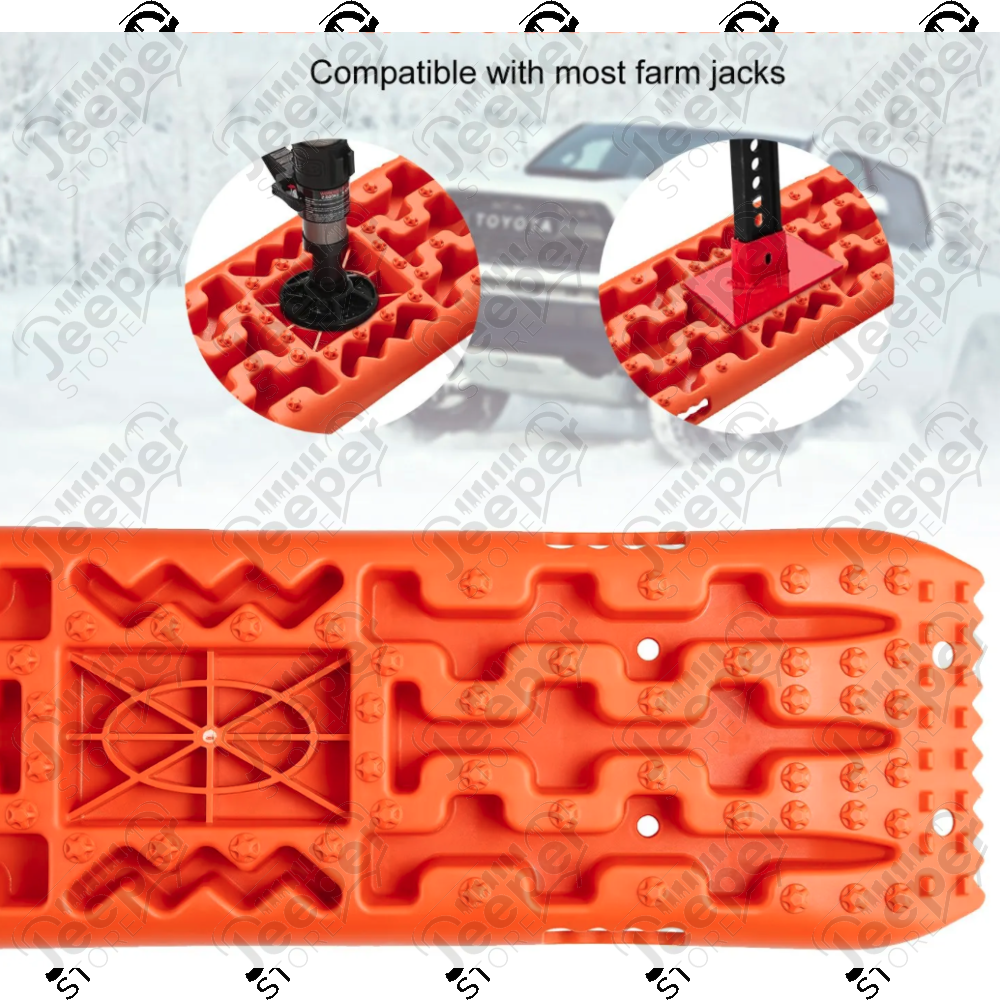 Kit de 2 plaques de désensablage (couleur orange) longueur: 1,04m pour 4x4 Jeep