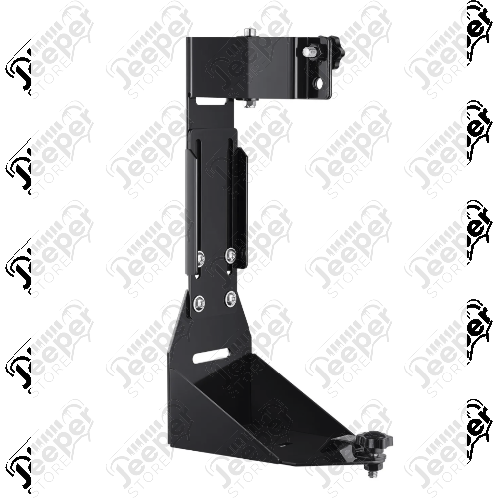 Fixation de cric sur charnières de coffre pour cric type Hi-Lift FLJ Offroad "IronJack" pour Jeep Wrangler YJ, TJ, JK, JL