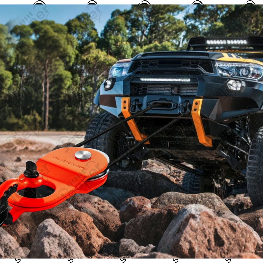 Poulie de mouflage (de renvoi) pour treuillage tout terrain 4x4 Jeep 