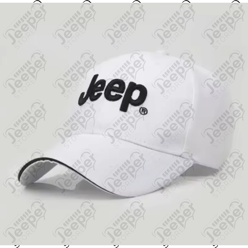 Casquette blanche Jeep avec écrit Jeep (taille réglable) 