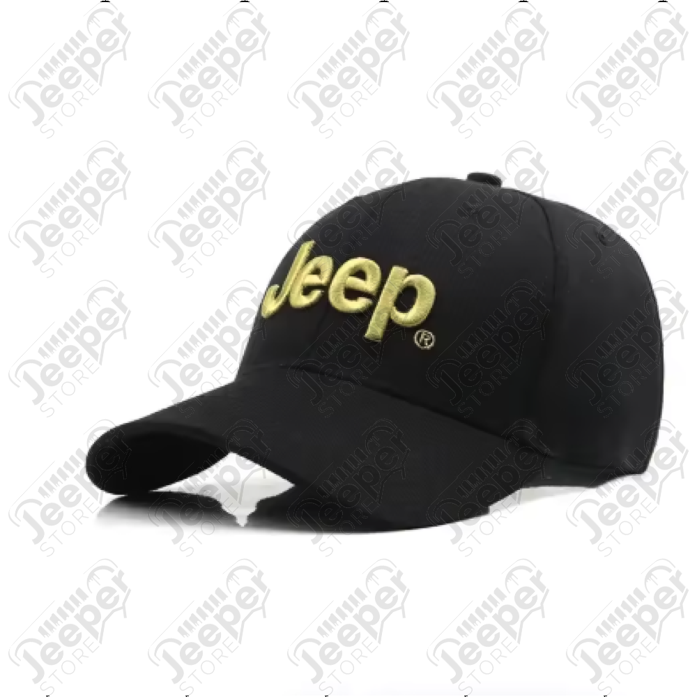 Casquette Jeep noir avec écrit Jeep en vert (taille réglable)