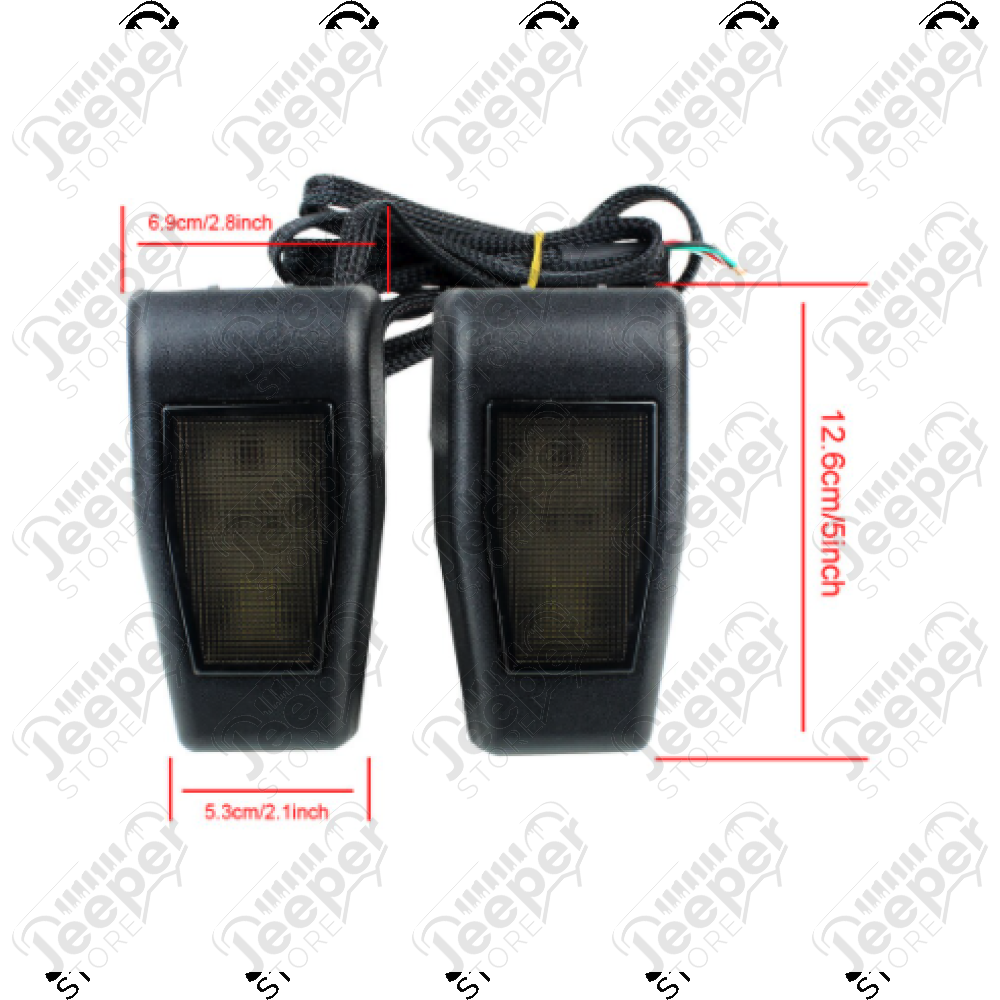 Kit d'enjoliveurs sur charnières de hayon à LED pour Jeep Wrangler JK