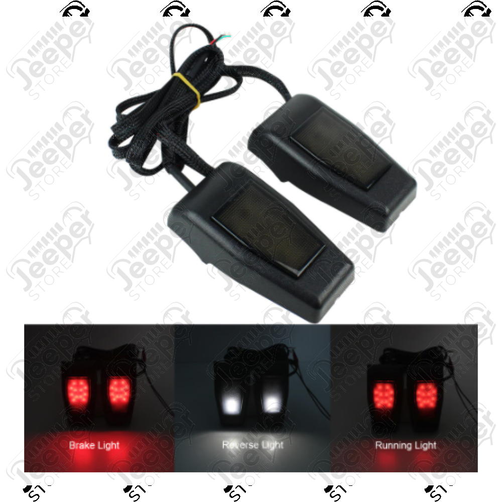 Kit d'enjoliveurs sur charnières de hayon à LED pour Jeep Wrangler JK