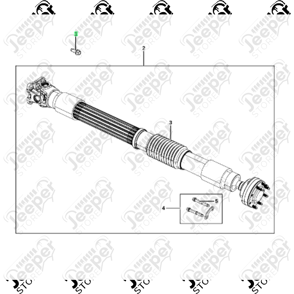 6506497AA Boulon pour yoke de l'arbre avant coté pont pour Jeep Wrangler JK