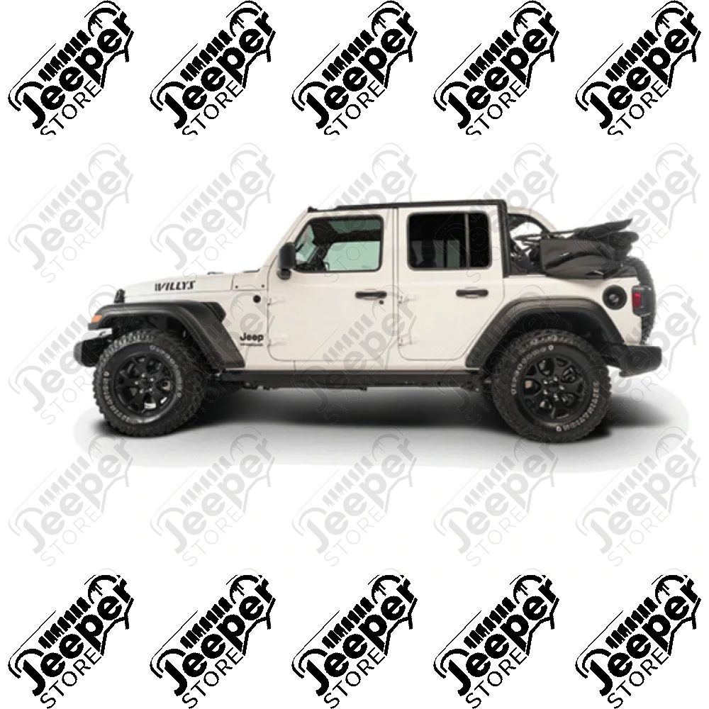 Bâche électrique Squareback by MyTop - Couleur : Navy (Bleu) - Jeep Wrangler JL Unlimited (4 portes)