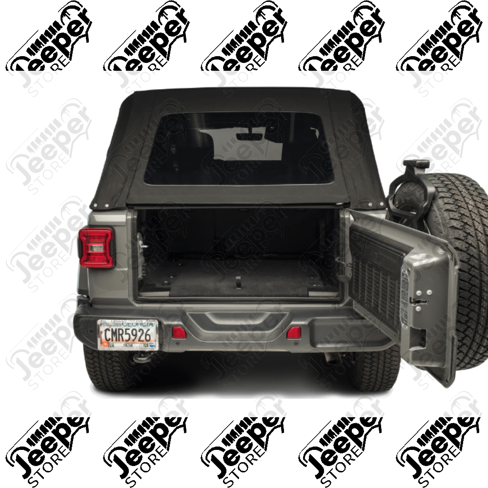 Bâche électrique Squareback by MyTop - Couleur : Black (Noir) - Jeep Wrangler JL Unlimited (4 portes)