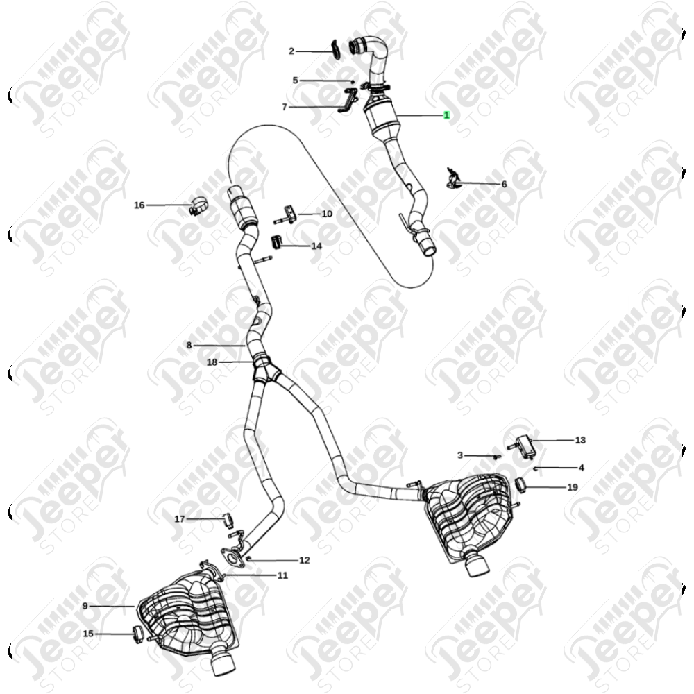 Filtre à particules (FAP) 3.0L CRD - Jeep Grand Cherokee WL / WK2 - 68172196 / 68172196AA / 68034365 / 68034365AB