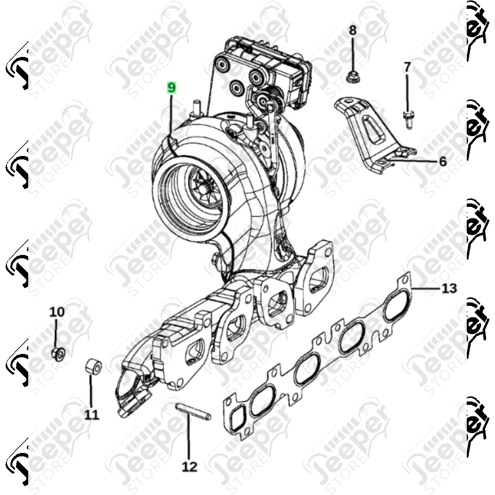 Turbo compresseur moteur pour 2.2L TD Jeep Wrangler JL