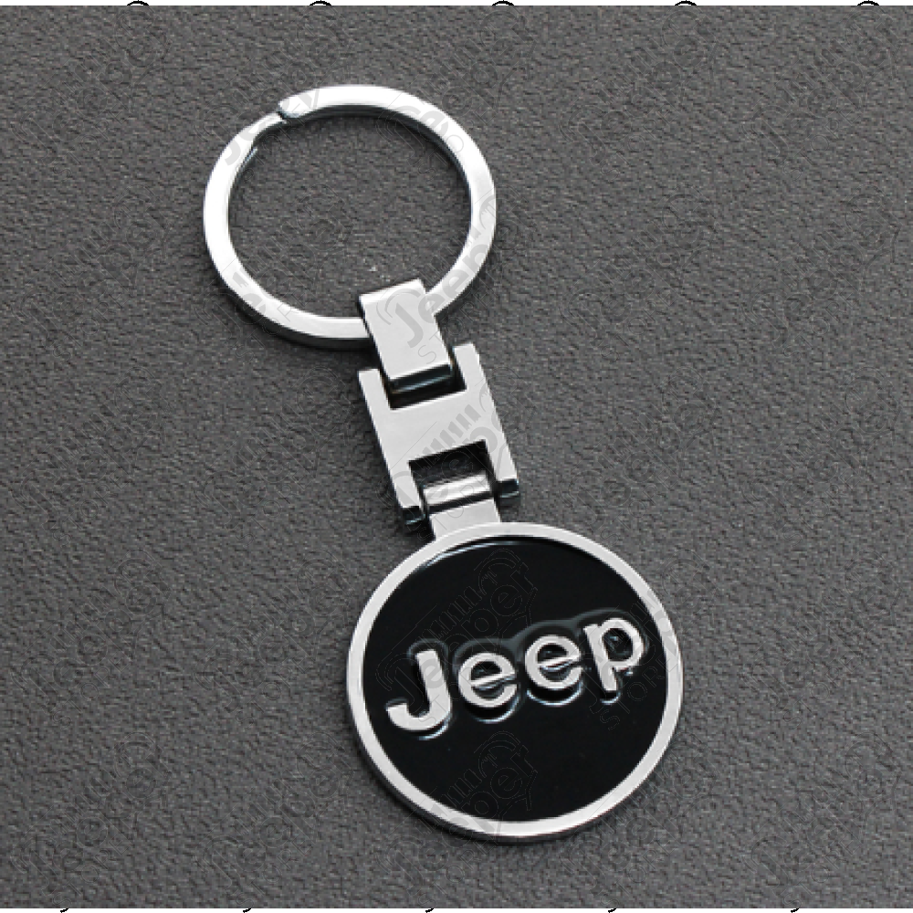 Porte clef Jeep rond en métal