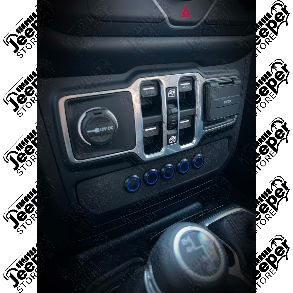 Kit de 5 boutons pour bas de tableau de bord - Jeep Wrangler JL