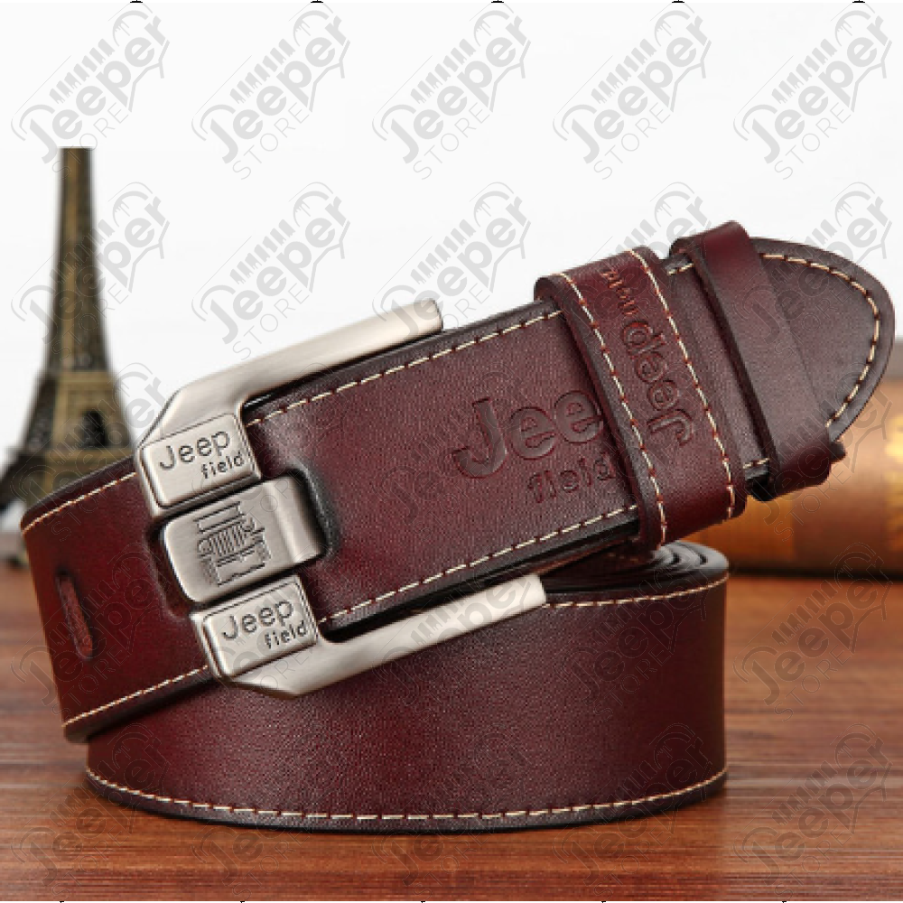 Ceinture Jeep cuir marron (taille: 120cm)