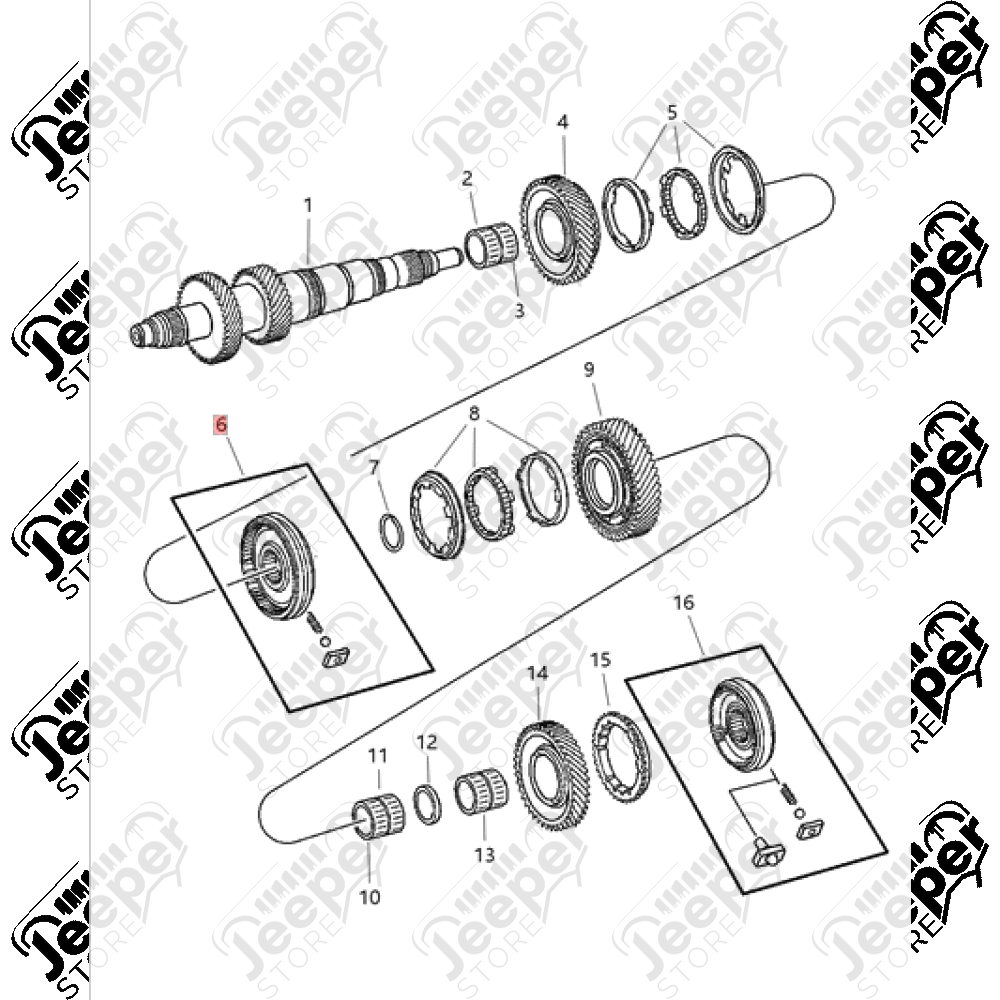 Synchroniseur 1ere et 2eme boite à vitesses NSG370 6 rapports - Jeep - Y609.02 / 5137639AA / 5099260AA / 5137639AB