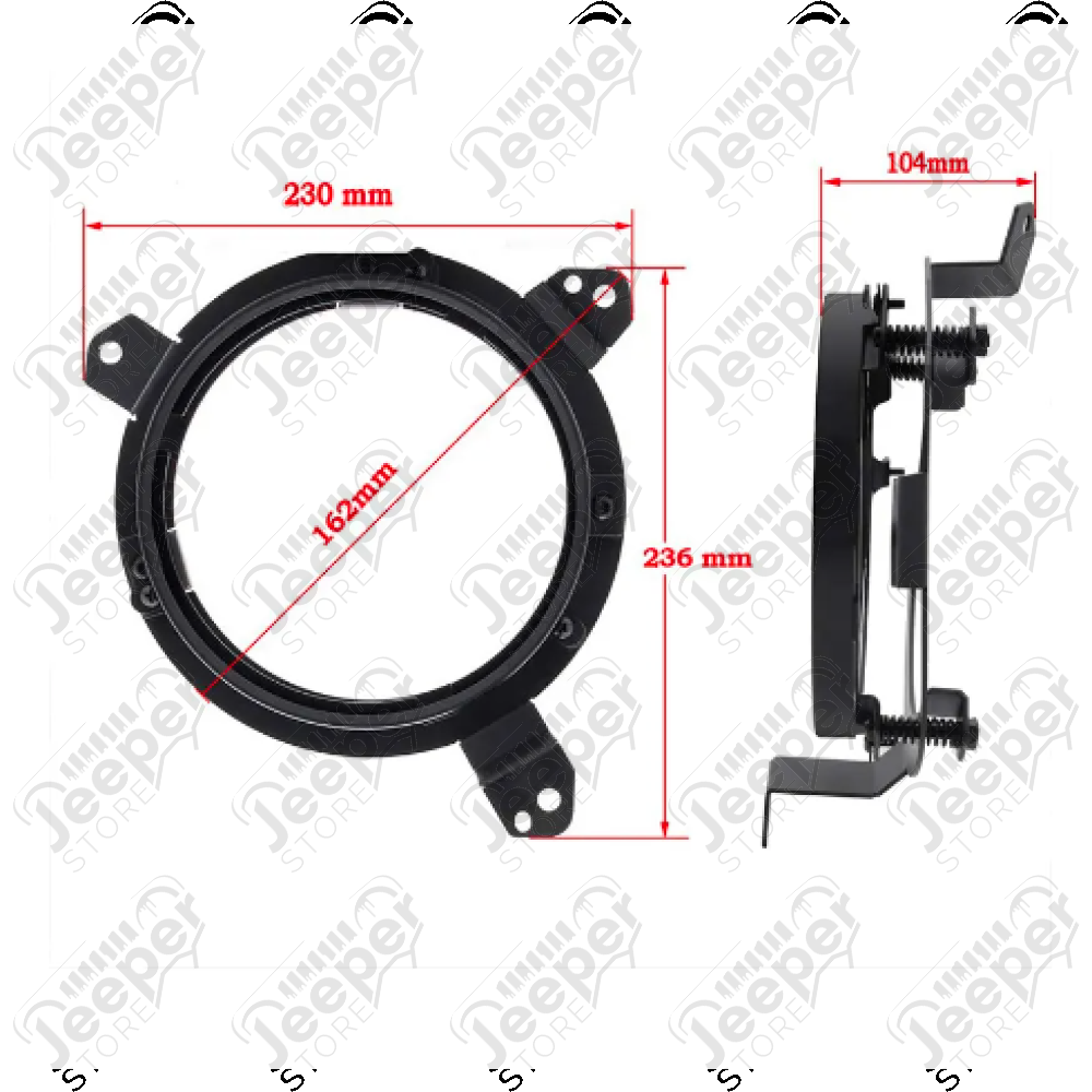 Fixations adaptateur pour phare à LED (gauche et droit) de la marque FLJ Offroad pour Jeep Wrangler JL - Permet de mettre des phares LED sur votre Jeep Wrangler JL - 0824.35 / 216981 / B07TWTNZZM