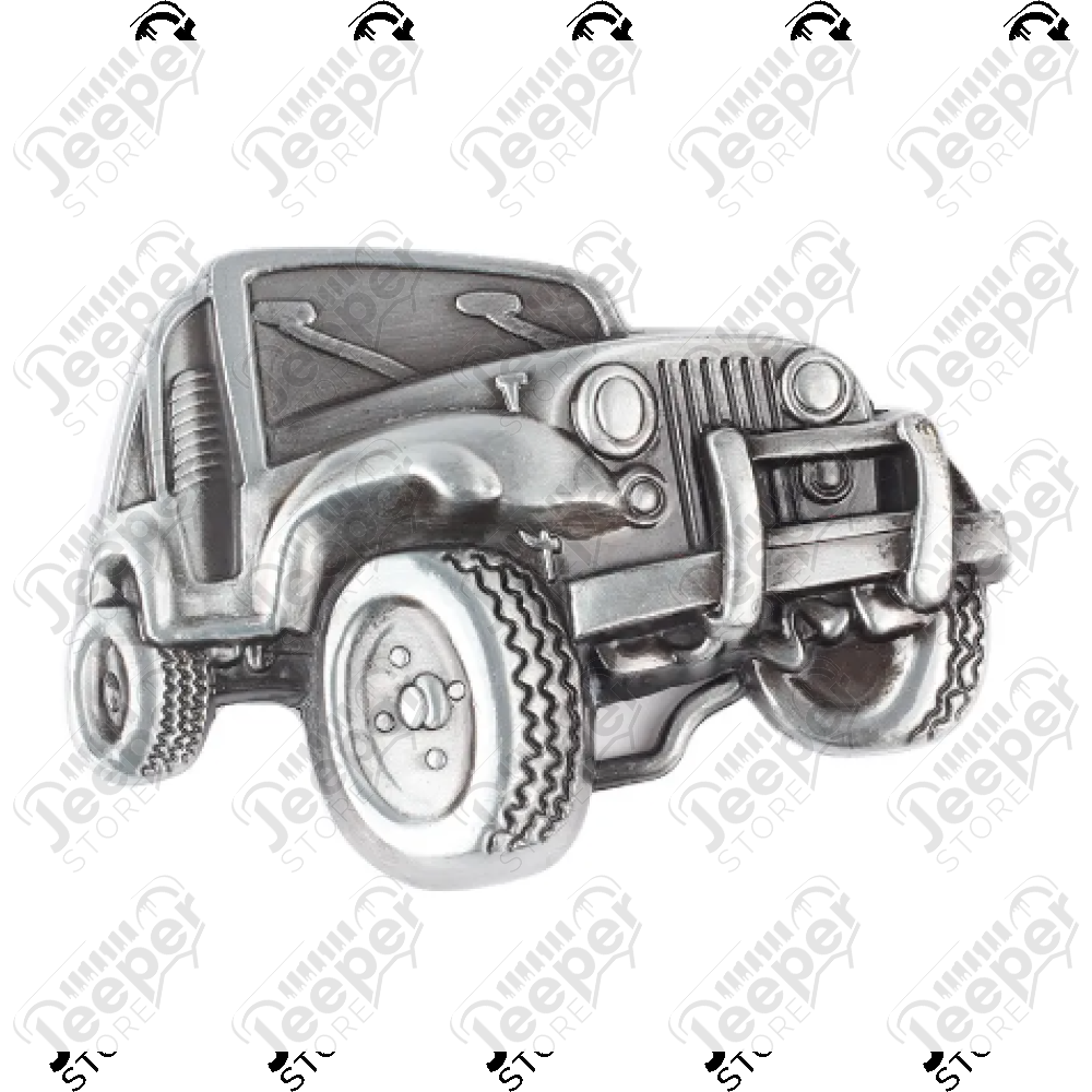 Boucle de ceinture JEEP en métal (taille: 8.5cm x 6cm)