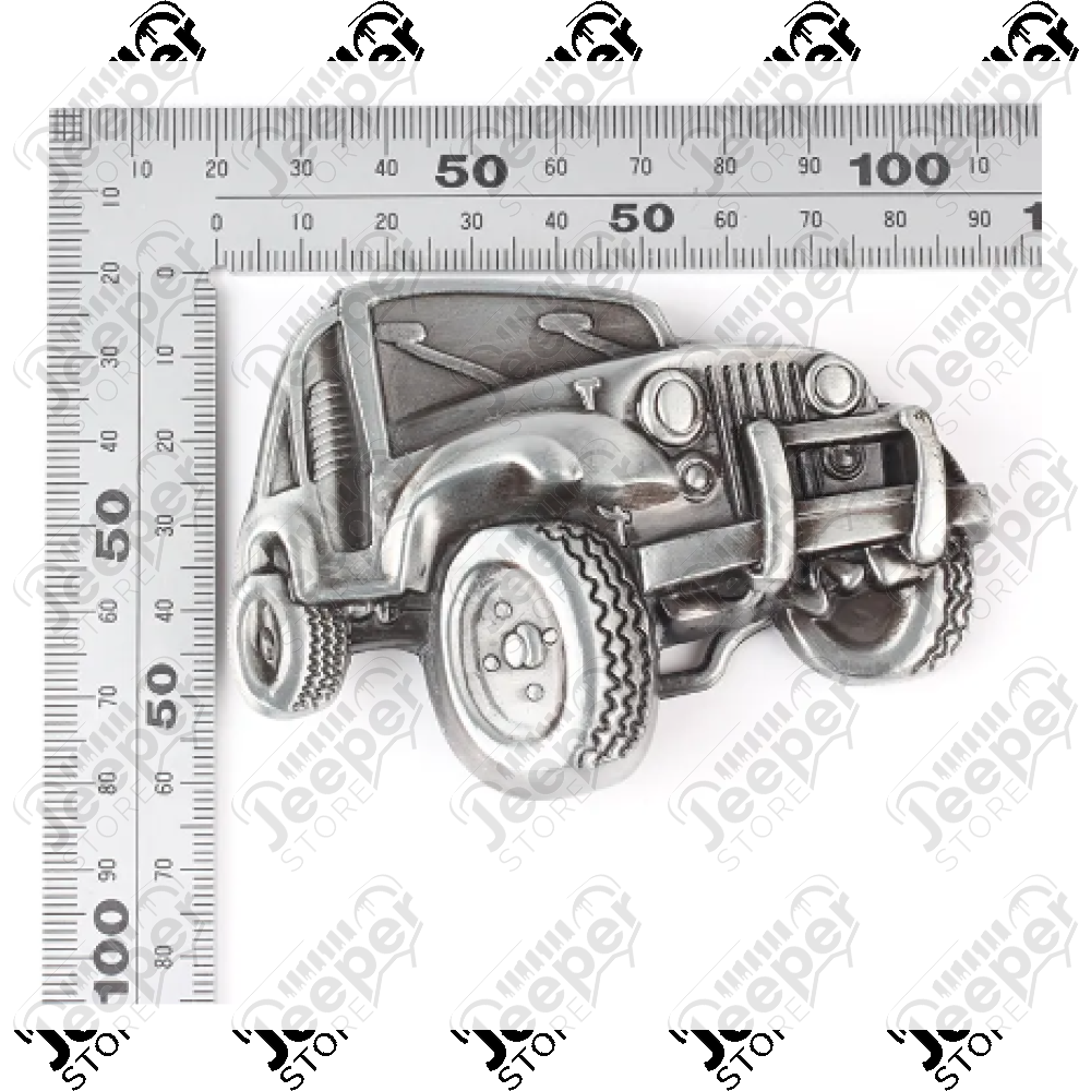 Boucle de ceinture JEEP en métal (taille: 8.5cm x 6cm)