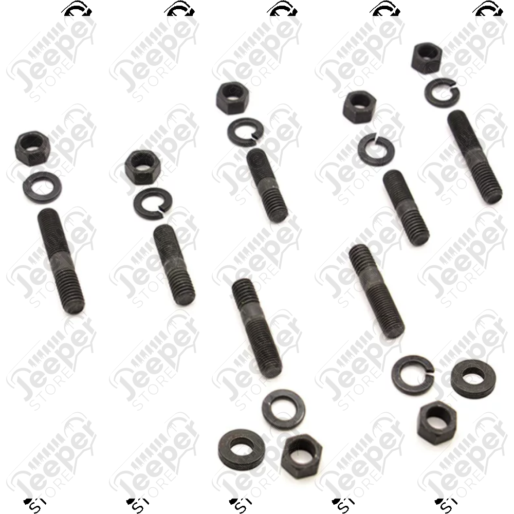 Kit boulonneries pour collecteurs d'admission et échappement moteur Go-Devil pour Jeep Willys MB, Ford GPW, Hotchkiss M201, M38, CJ2A, CJ3A