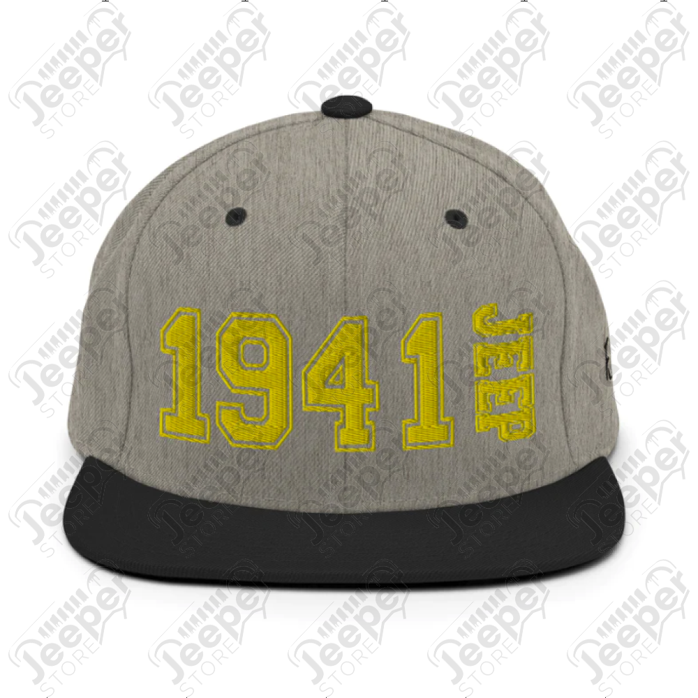 Casquette plate JEEP 1941, grise et noir