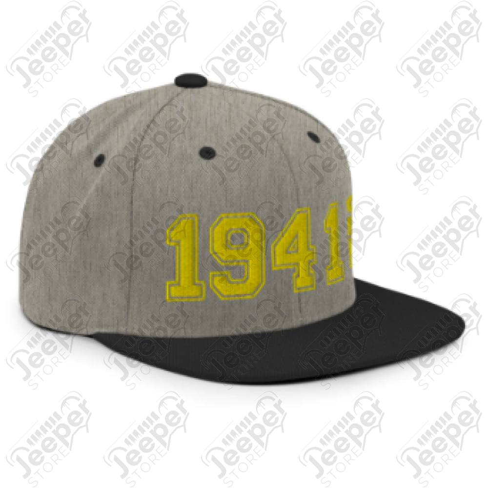 Casquette plate JEEP 1941, grise et noir