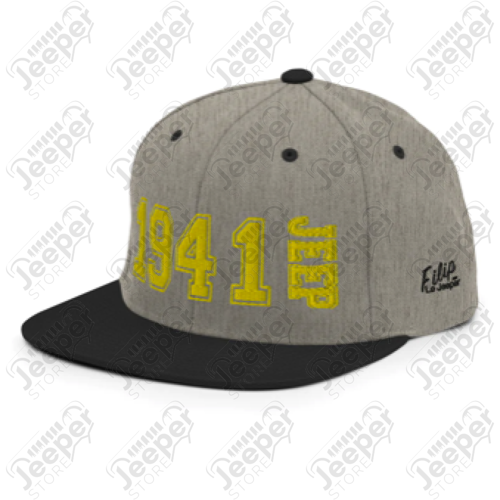 Casquette plate JEEP 1941, grise et noir