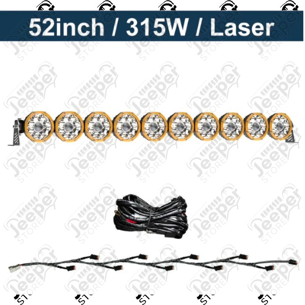 Barre de 10 phares LED universel (de 9V à 32V) Longueur 132cm soit 52"