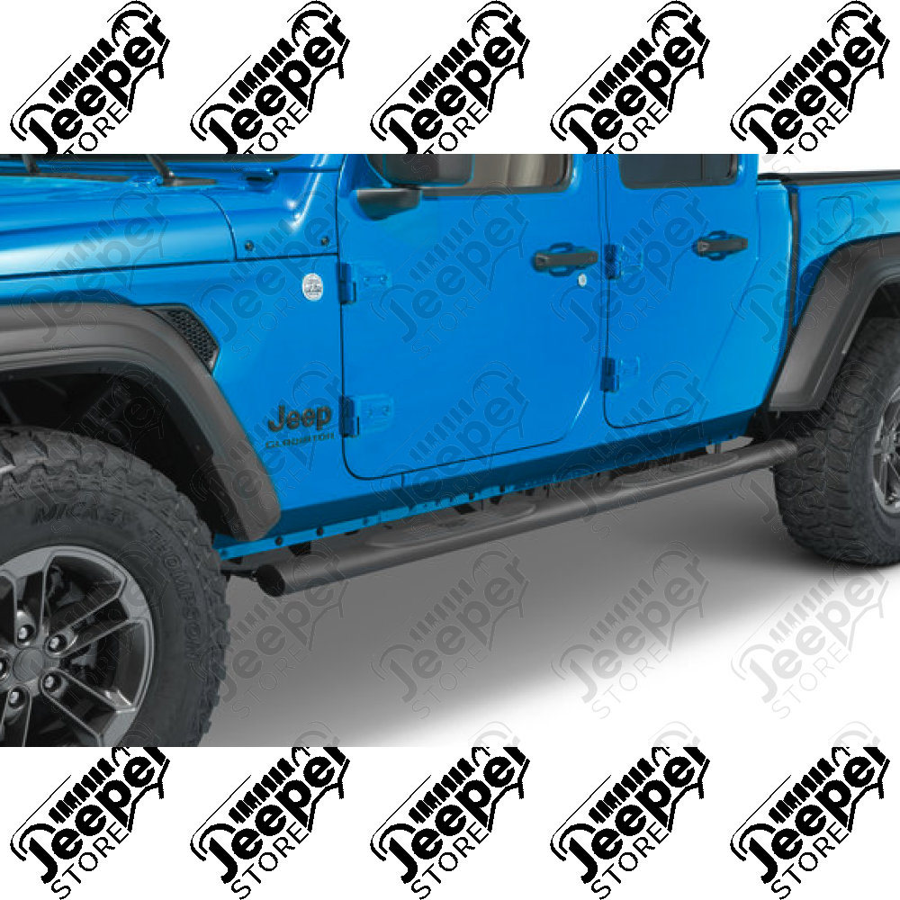 Kit marches pieds tubulaire ovale noir pour Jeep Gladiator JT
