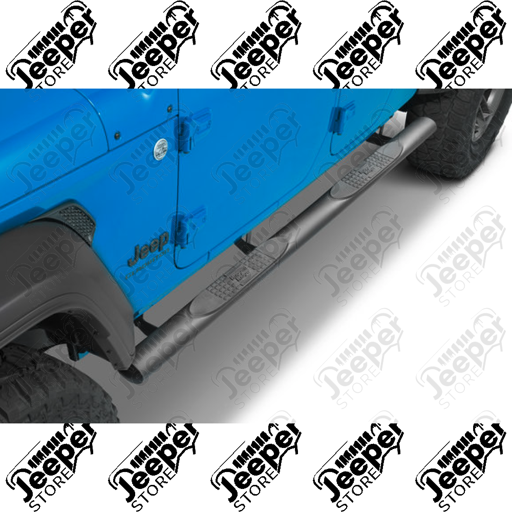Kit marches pieds tubulaire ovale noir pour Jeep Gladiator JT