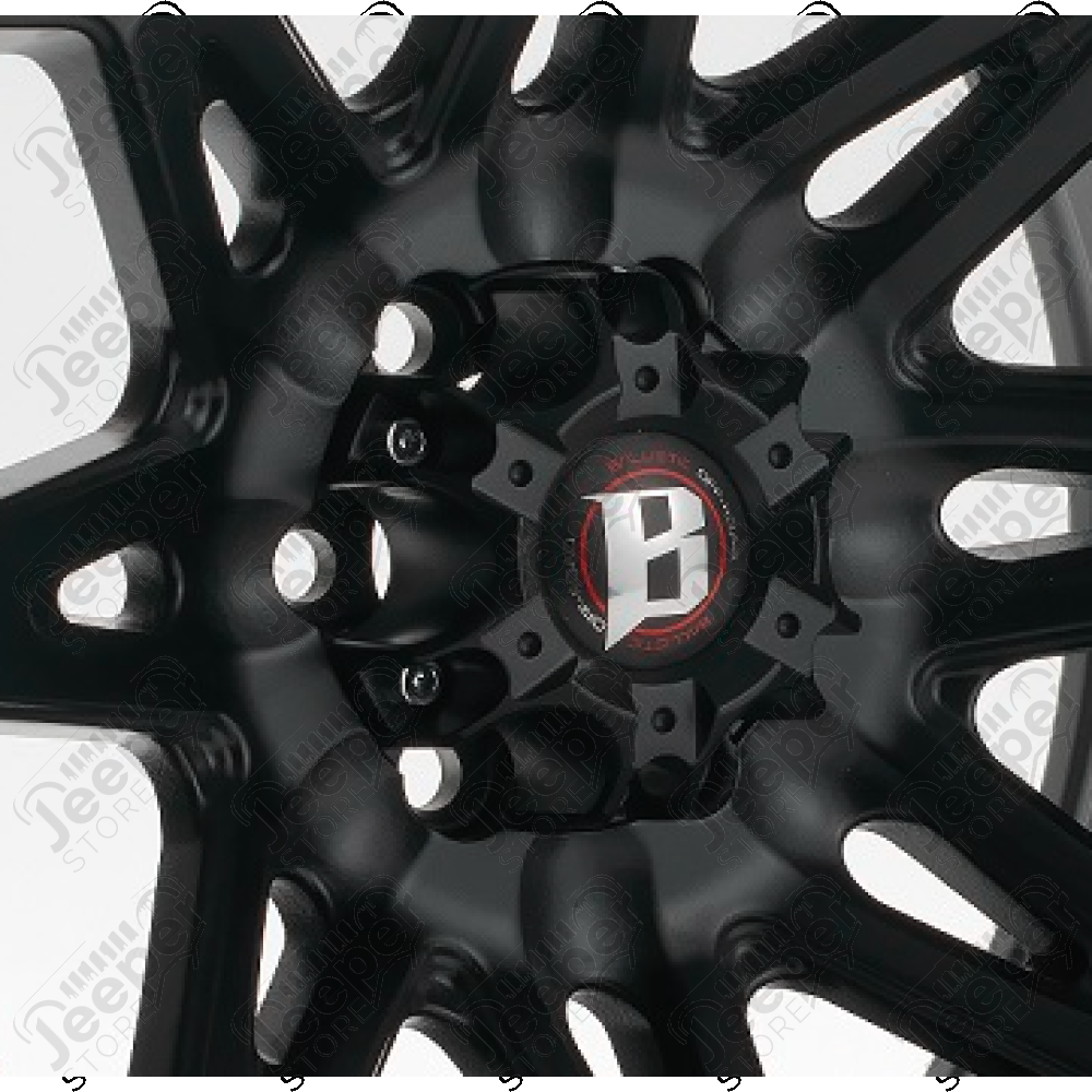 Cache moyeu Ballistic 814 noir mat pour entraxe 5x127