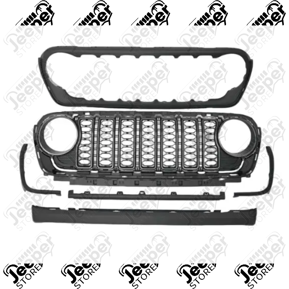 Calandre au look du dernier Wrangler JL 2024 pour Jeep Wrangler JL (sans caméra)