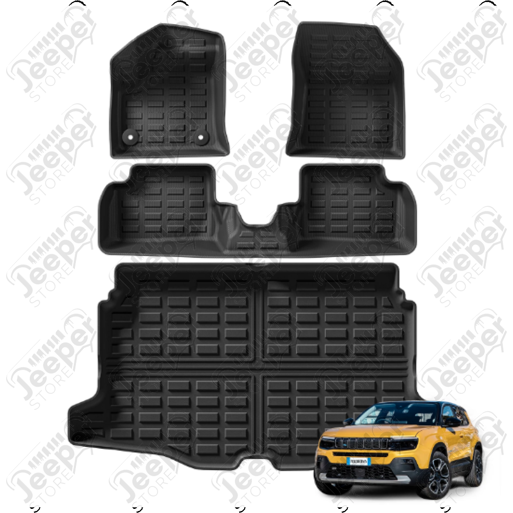 Kit de tapis avant, arrière et coffre pour Jeep Avenger