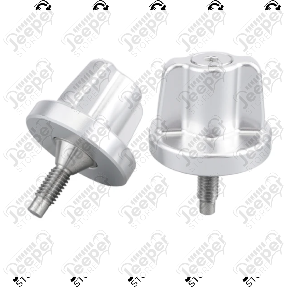 Kit de 2 boulons aluminium (vis) de baie de pare brise, Jeep CJ5, CJ6, C7, CJ8, Wrangler YJ