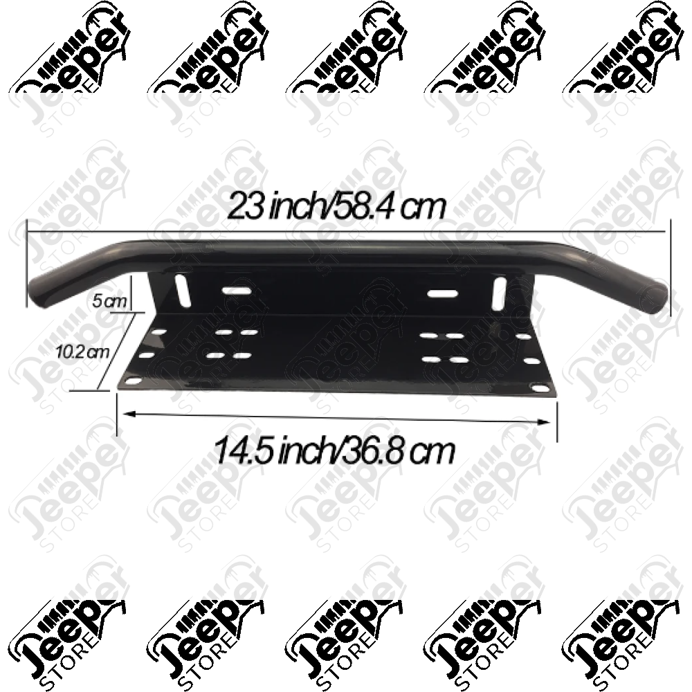 Support de lampe additionnel et support de plaque d'immatriculation pour pare chocs avant