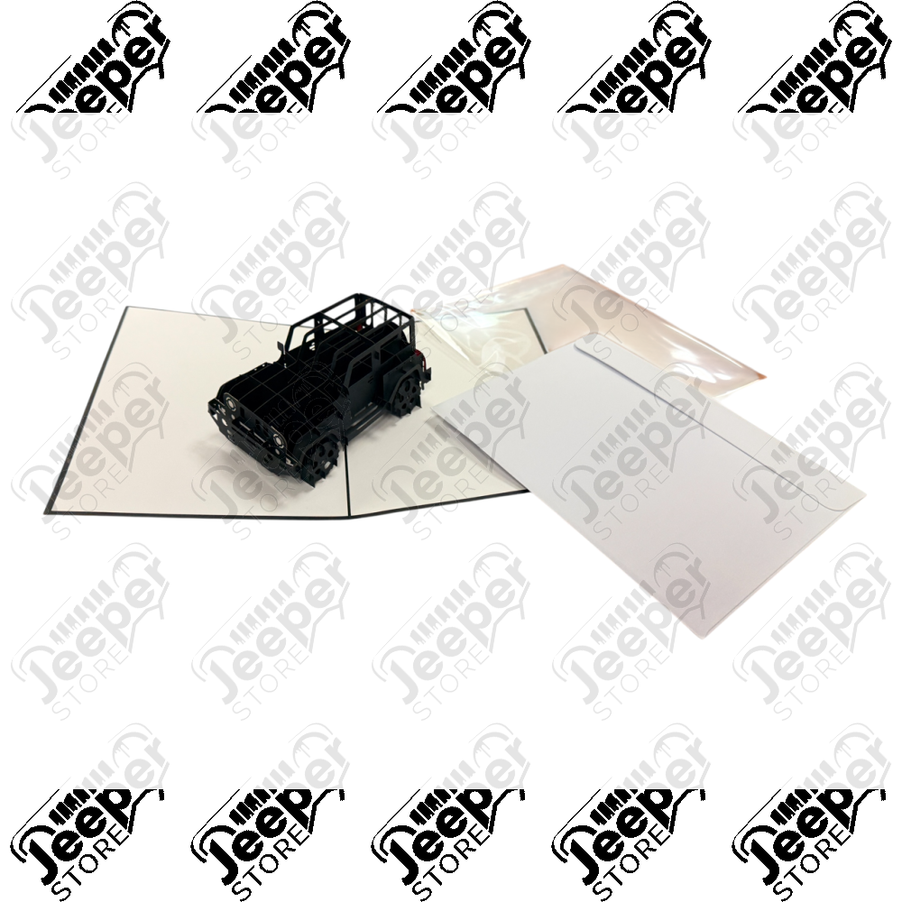 Goodies : Carte postale pop-up 3D Jeep Wrangler