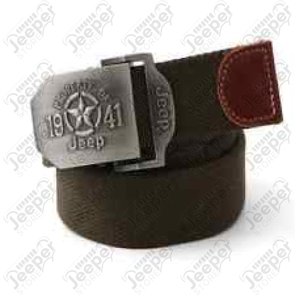 Ceinture homme Jeep verte (140cm de long)