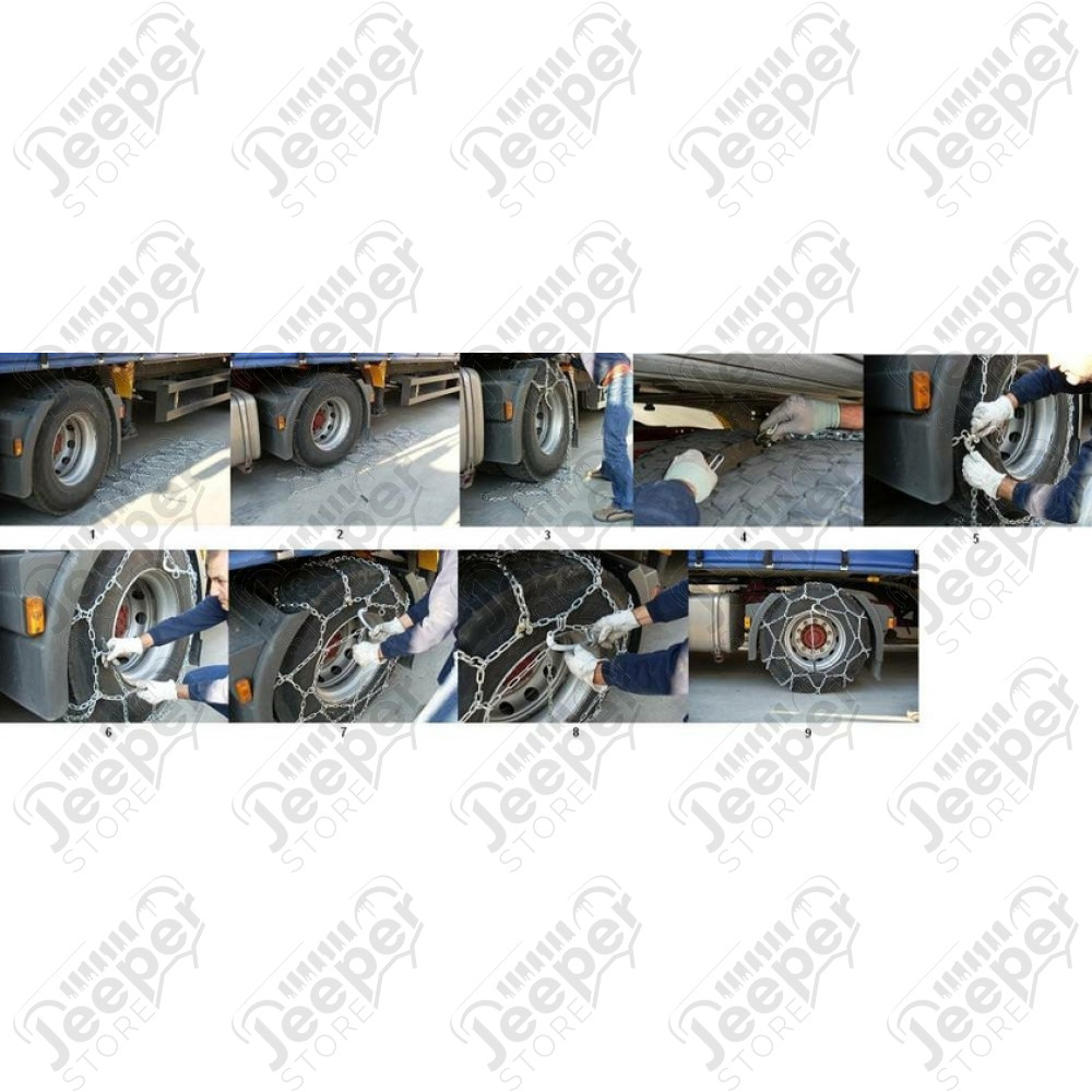 Kit de 2 chaines à pneus 35/12.50R20 Kit de 2 chaines à neige pour pneus 35/12.50R20