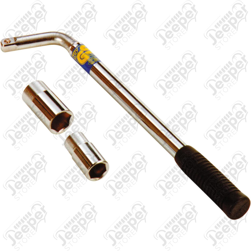 Clef démonte roue télescopique universel pour 4x4, Jeep, .. (douille 17mm, 19mm, 21mm et 23mm)
