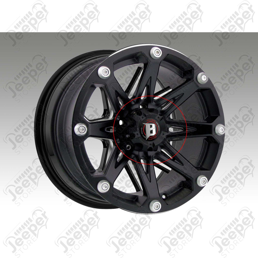 Cache moyeu Ballistic 814 noir mat pour entraxe 5x127