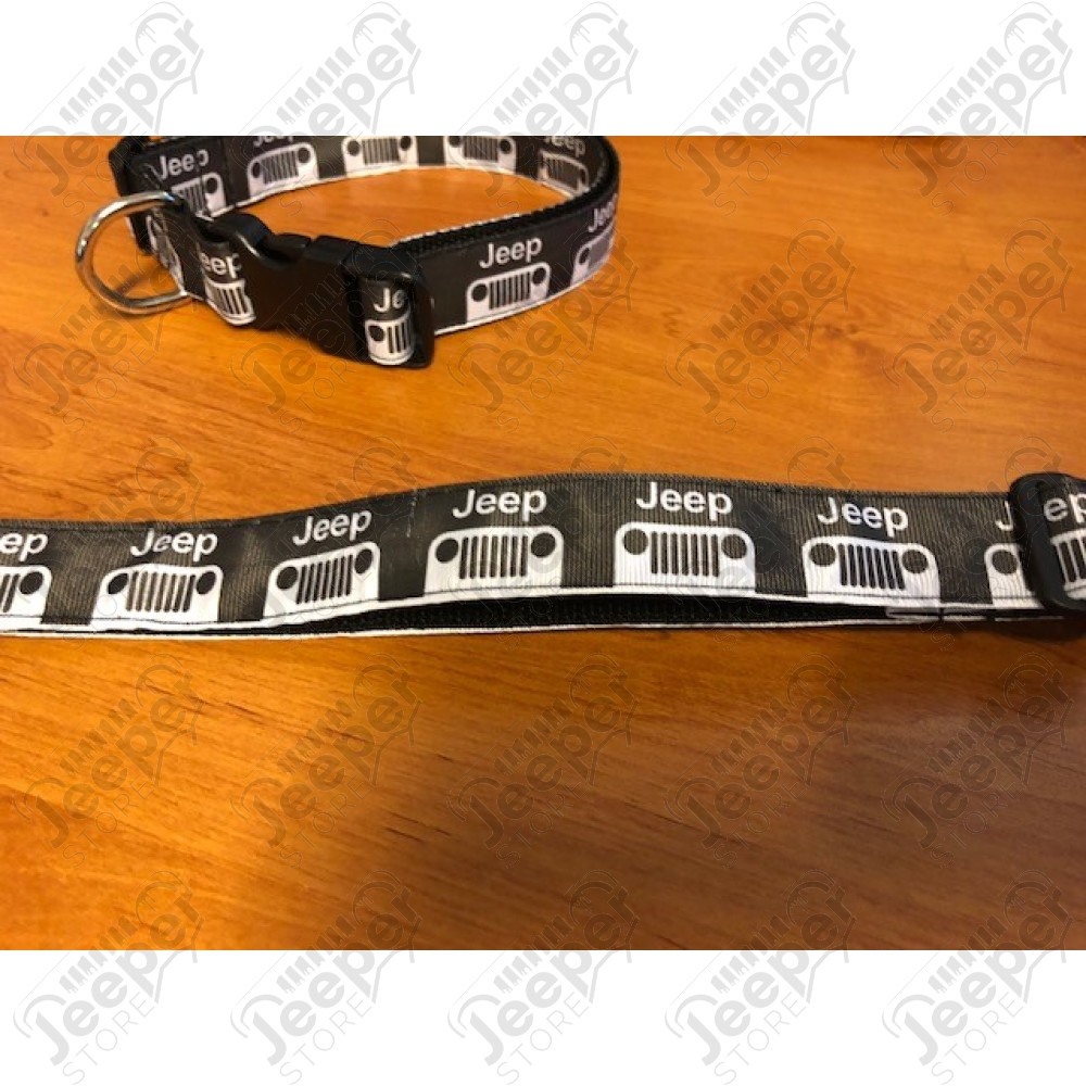 Collier Jeep pour chien (couleur: noire) longueur réglable de 33cm à 52cm 