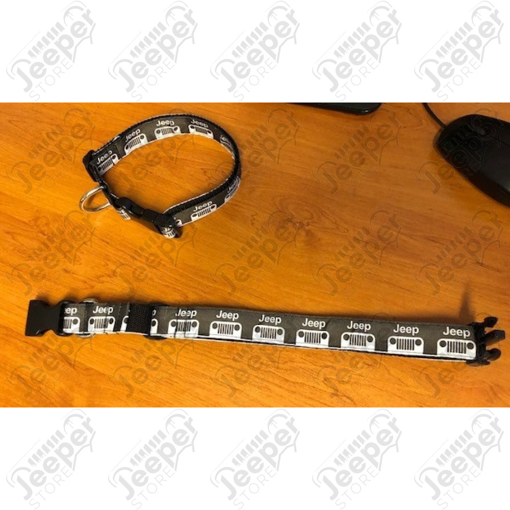 Collier Jeep pour chien (couleur: noire) longueur réglable de 33cm à 52cm 