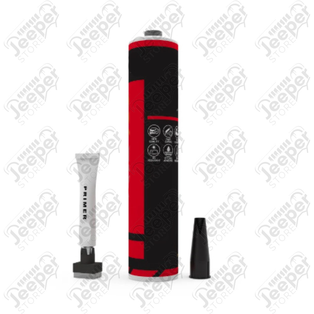 Kit colle polyuréthane 310ml et primaire pour pare brise Jeep Wrangler, Cherokee, Grand Cherokee, Gladiator, Compass, Renegade - 0802.999 / PP-KITCOLLE310