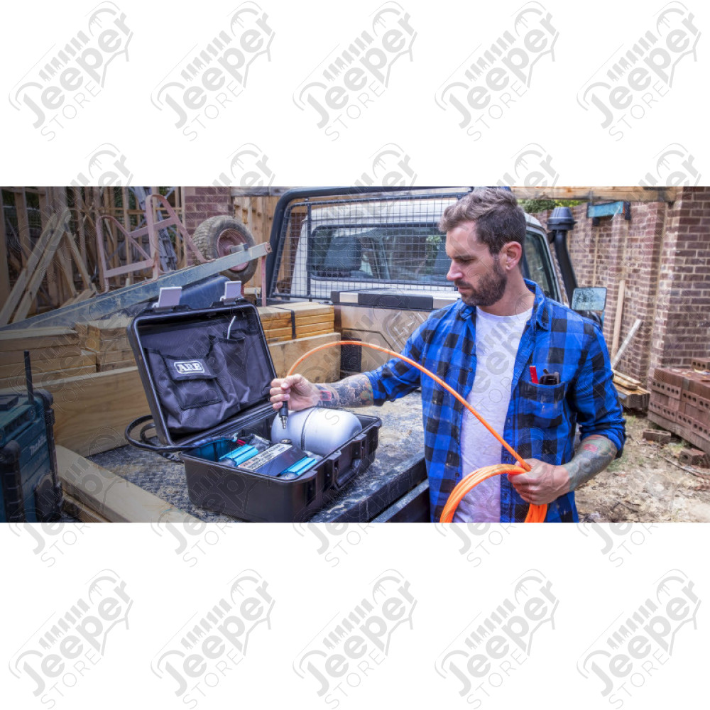 Compresseur double pour Blocage ARB Air Locker Avant et Arrière avec réserve d'air de 4litres et malette, pour pons AMC 20, Dana 30, Dana 35, Dana 44.