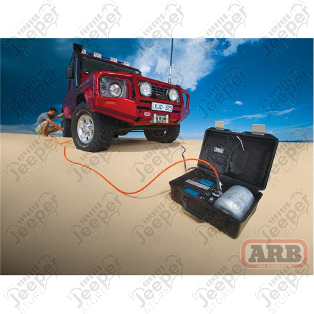 Compresseur double pour Blocage ARB Air Locker Avant et Arrière avec réserve d'air de 4litres et malette, pour pons AMC 20, Dana 30, Dana 35, Dana 44.