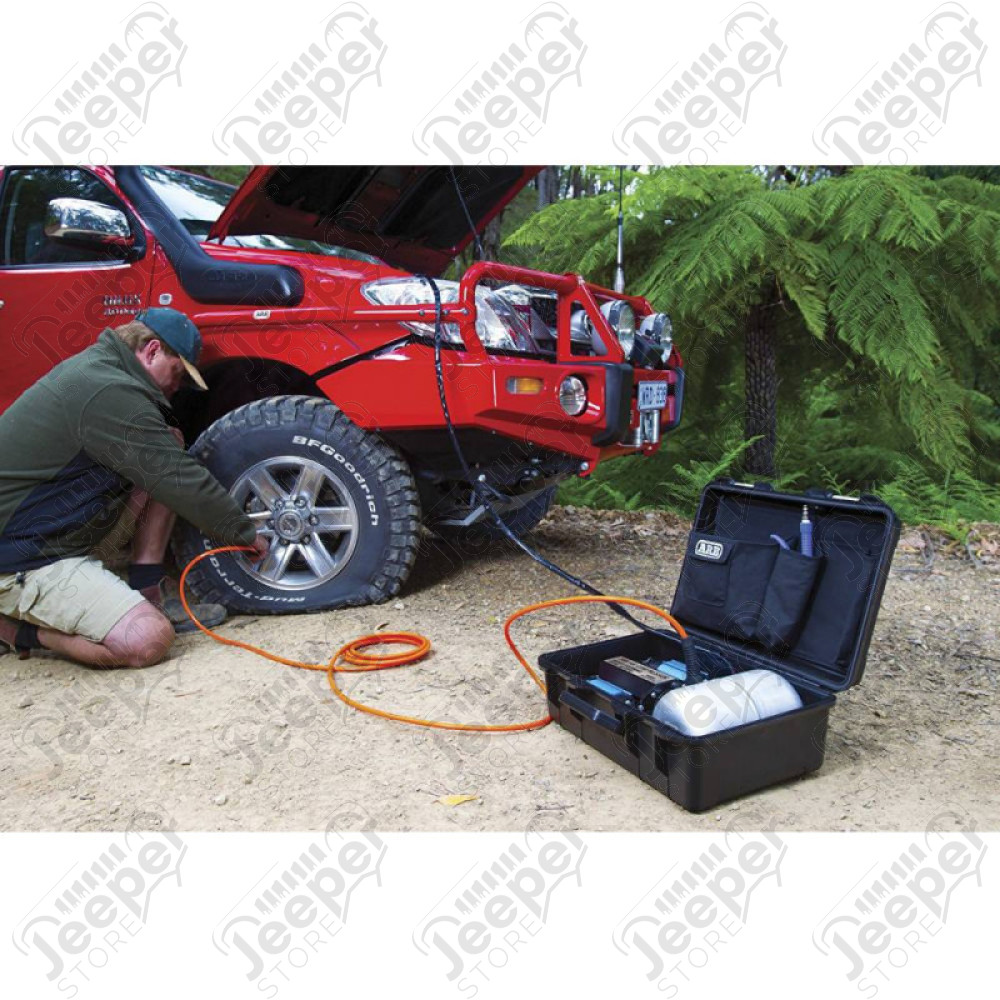 Compresseur double pour Blocage ARB Air Locker Avant et Arrière avec réserve d'air de 4litres et malette, pour pons AMC 20, Dana 30, Dana 35, Dana 44.