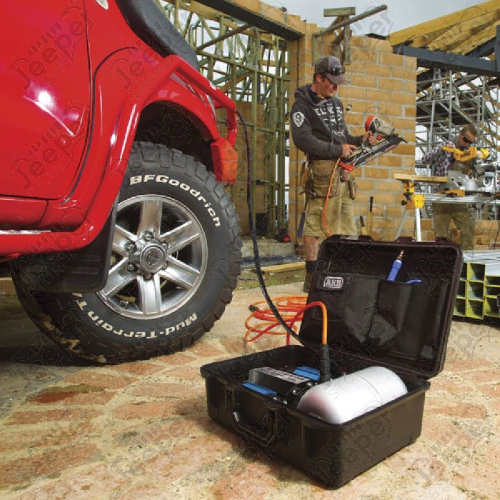 Compresseur double pour Blocage ARB Air Locker Avant et Arrière avec réserve d'air de 4litres et malette, pour pons AMC 20, Dana 30, Dana 35, Dana 44.
