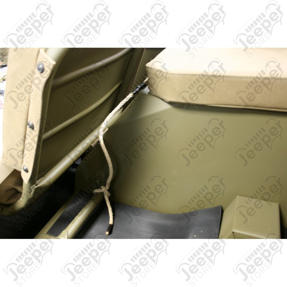 Coussins latéraux arrière kaki pour Jeep Willys, MB, GPW, M201 - A11733 / WOA11733