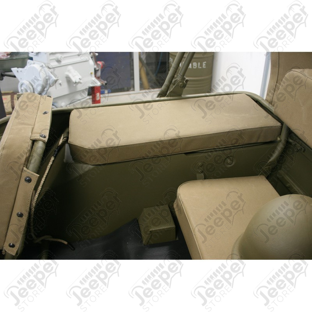 Coussins latéraux arrière kaki pour Jeep Willys, MB, GPW, M201 - A11733 / WOA11733