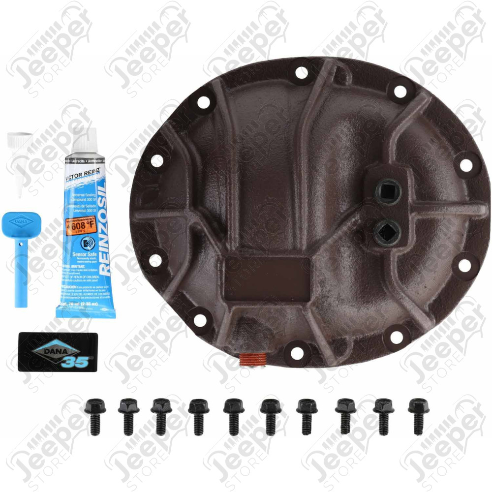 Couvercle (coquille) de pont arrière renforcé de marque DANA SPICER pour Dana 35 Jeep Wrangler YJ, TJ, JK, Cherokee XJ, Grand Cherokee ZJ, ZG, WJ, WG - 10332156
